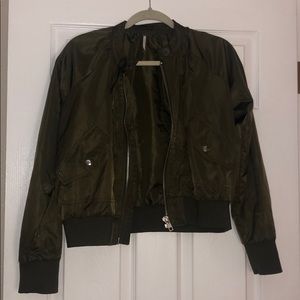 Olive green bomber jacket